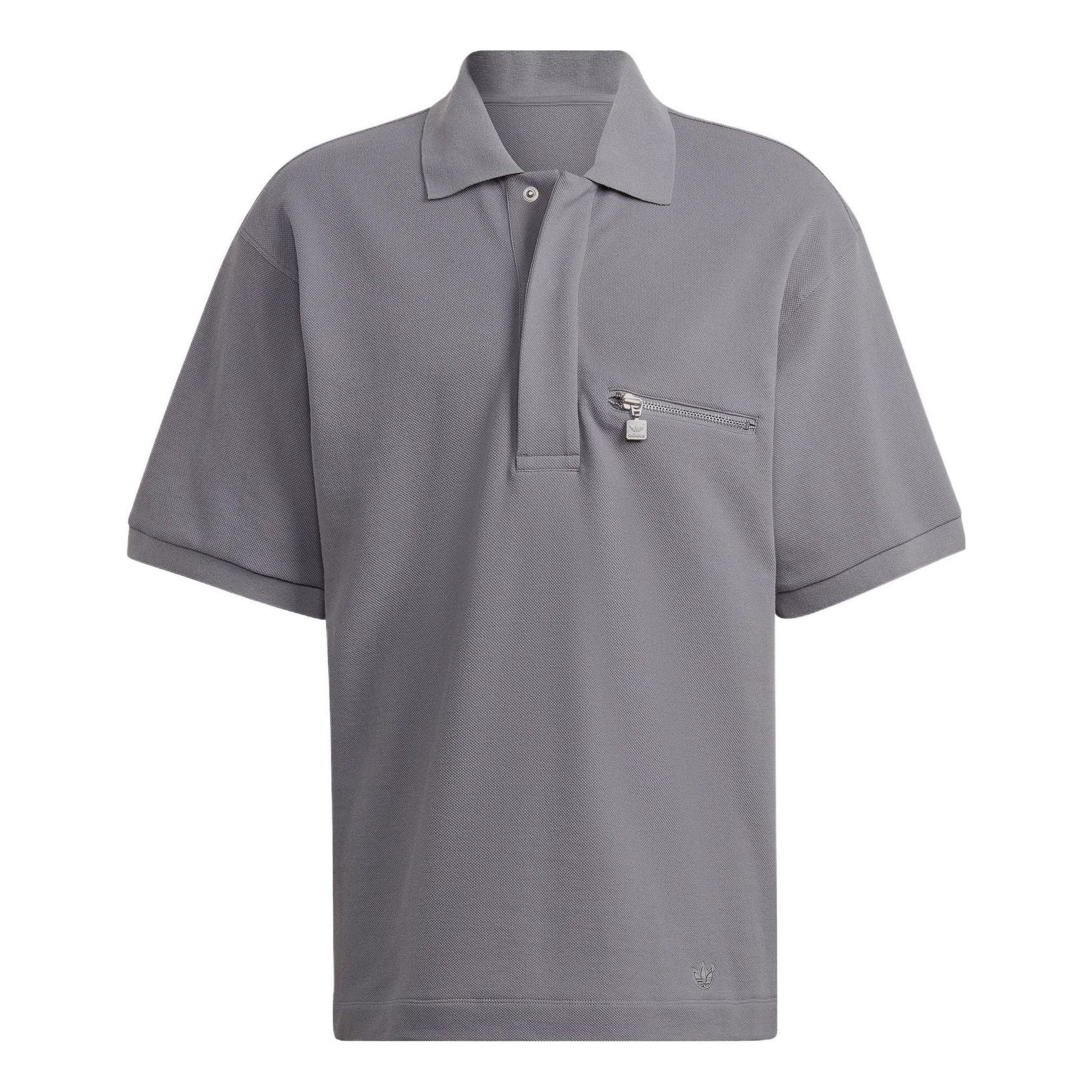 adidas Originals x Blue Version Polo Shirt 'Light Gray' HM2346