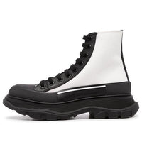 (WMNS) Alexander McQueen Tread Slick High-Top Sneakers 'White Black' 666809W4RK19360