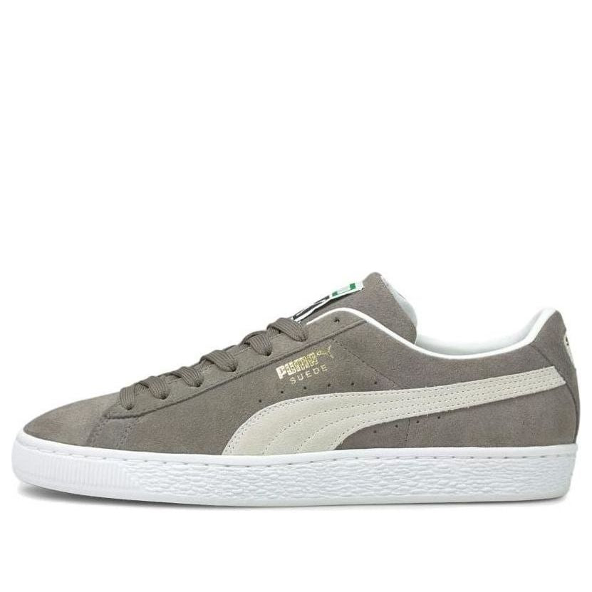 PUMA Suede Classic Xxi Minimalistic Cozy Retro Casual Skateboarding Shoes Unisex Gray White 385378-07