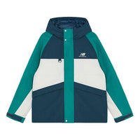 New Balance Color Block Windbreaker Asia Sizing 'Teal White Aqua' AMJ13330-NML