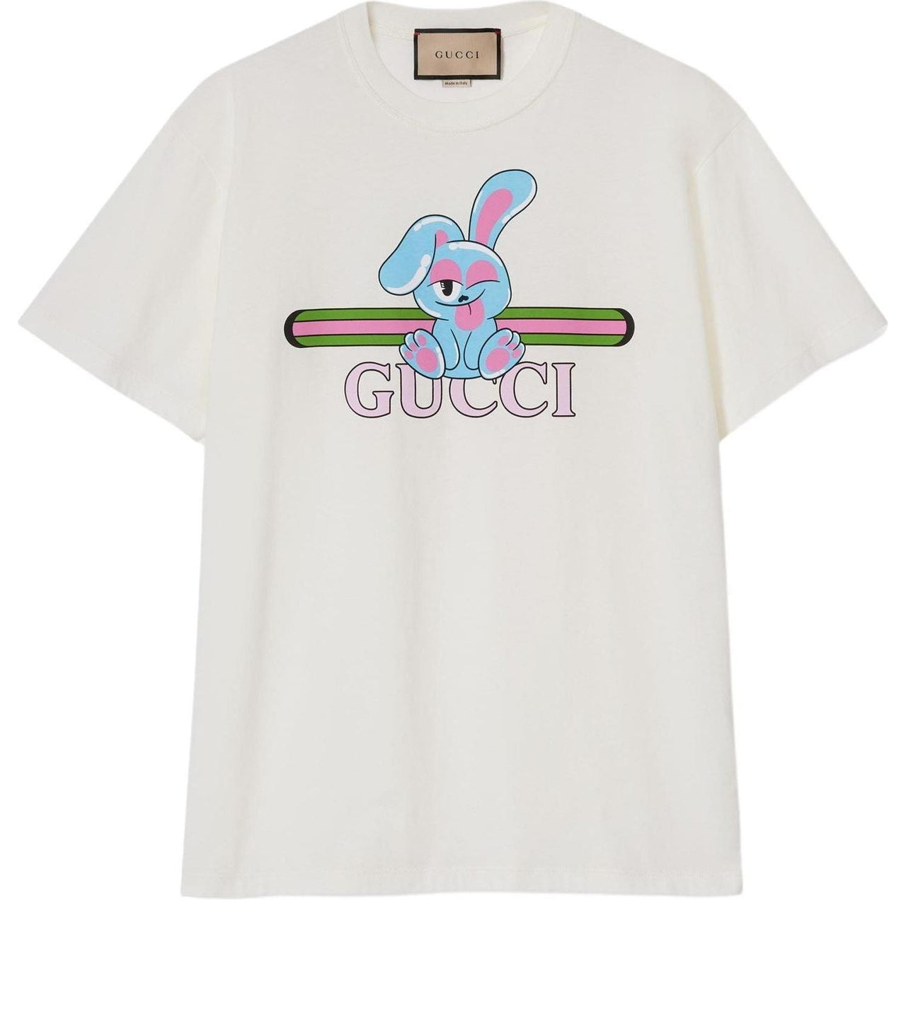 (WMNS) Gucci Cotton Jersey Printed T-Shirt 'Off White' 776596-XJGHQ-9095