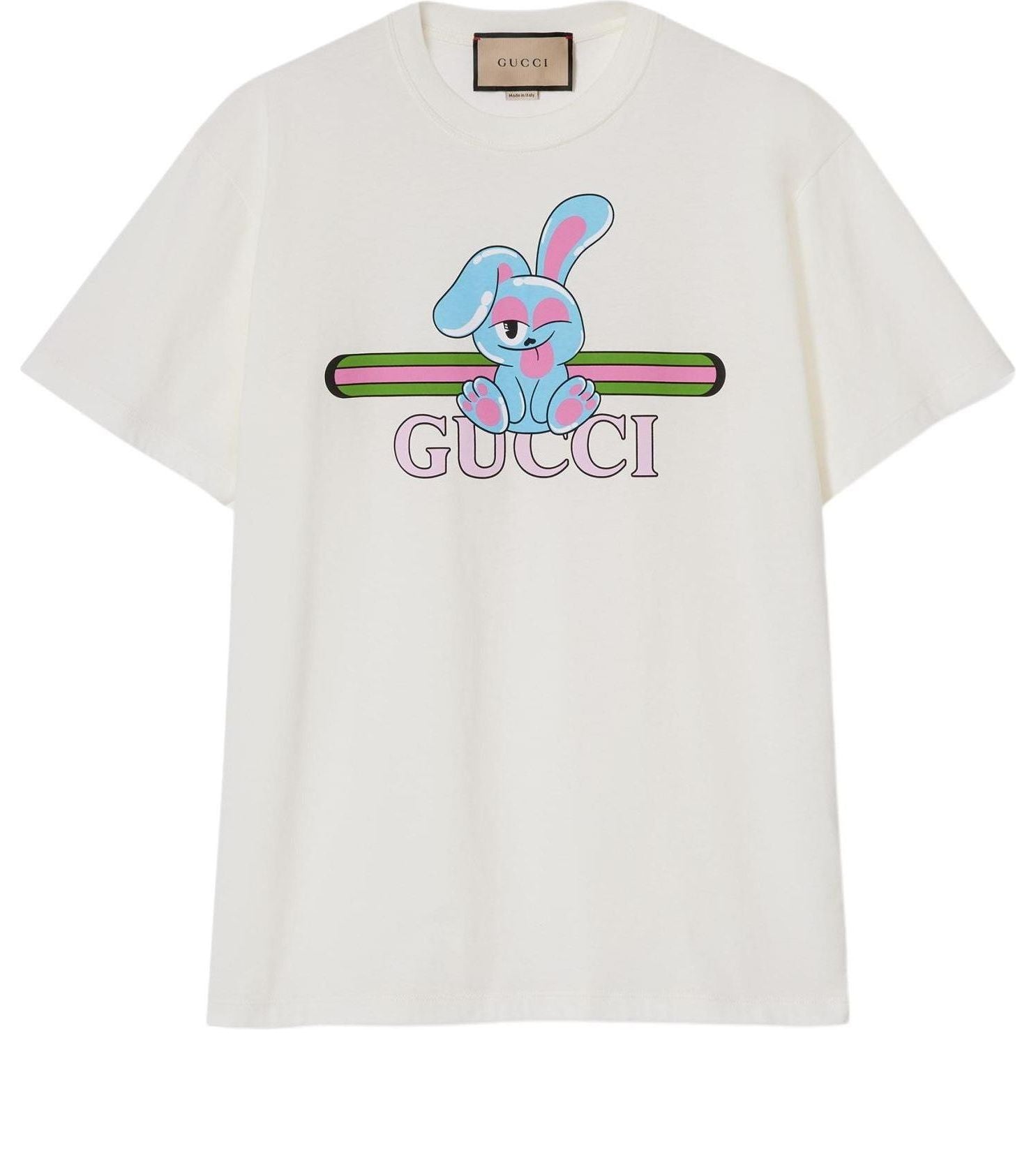 (WMNS) Gucci Cotton Jersey Printed T-Shirt 'Off White' 776596-XJGHQ-9095