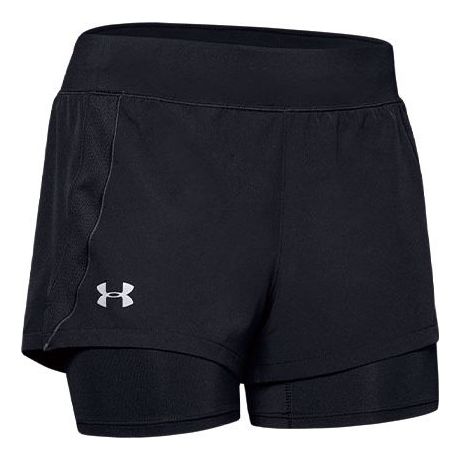 (WMNS) Under Armour Qualifier Speedpocket 2-in-1 Shorts 'Black' 1342859-001