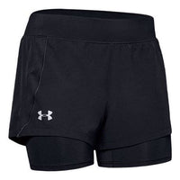 (WMNS) Under Armour Qualifier Speedpocket 2-in-1 Shorts 'Black' 1342859-001