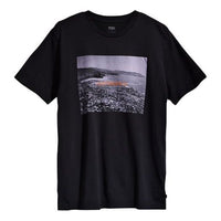 Men's Levis Logo Alphabet Printing Round Neck Loose Short Sleeve Black T-Shirt 22491-0743
