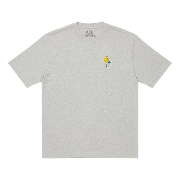 PALACE Handbag Grey Marl Micro Mark Round Neck Short Sleeve Unisex Gray P20TS016