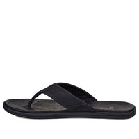 UGG Seaside Flip Leather Cowhide Slipper Black 1102690-BLK