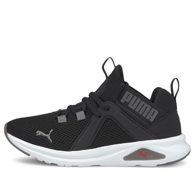 (GS) PUMA Enzo 2 Weave Jr 'Black Poppy Red' 193165-12