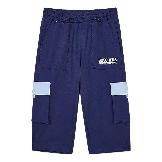 (PS) Skechers Color-blocked Outdoor Knitted Pants 'Blue White' L221B037-007D