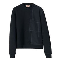 Men's HERMES FW21 Material Straight Loose Sports Navy Blue H167535HA01