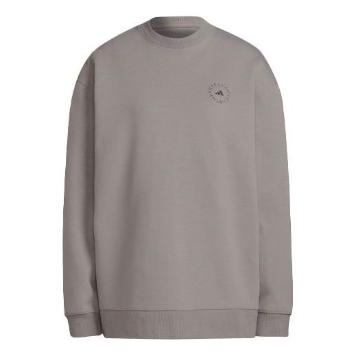 (WMNS) adidas Solid Color Casual ribbed Round Neck Pullover Hoodie Gray GU9408