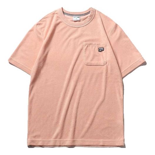 PUMA Downtown Towelling Tee Short Sleeve Pink 582949-70