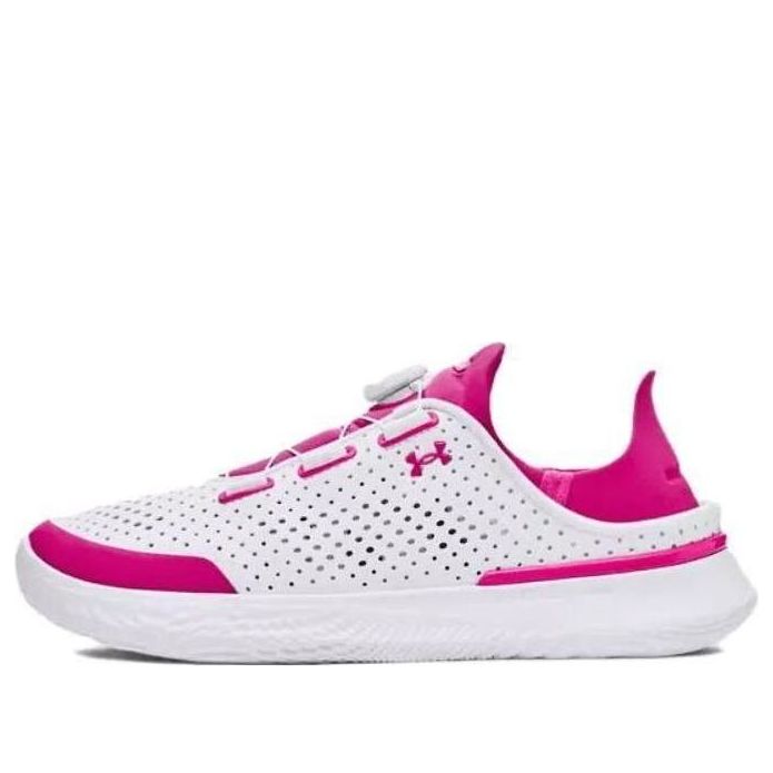 (GS) Under Armour UA SlipSpeed Leather Shoes 'White Rebel Pink' 3028566102