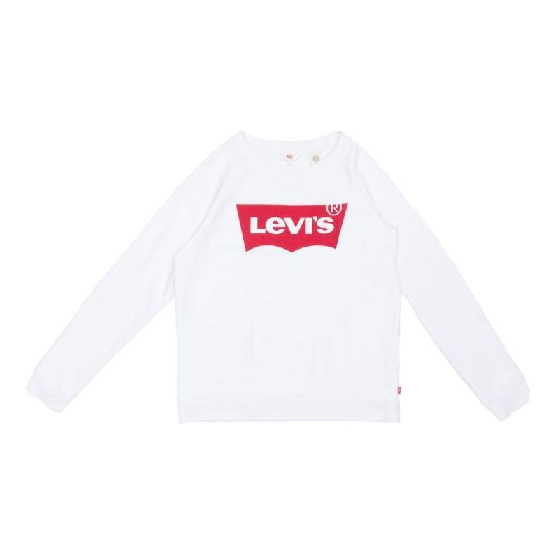 (WMNS) Levi's Logo Printing Long Sleeves T-Shirt 'White' 29717-0014
