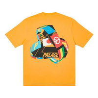 PALACE National Flag Triangle Print Short Sleeve Pattern Printing Orange T-Shirt P20TS096
