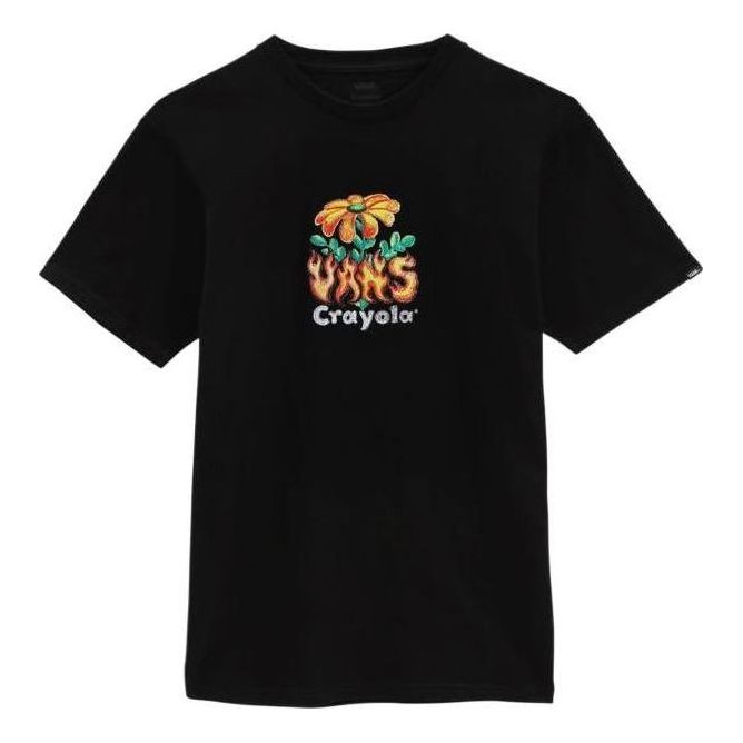 Vans x Crayola Hot Flower T-Shirt 'Black' VN0A7SOFYUY
