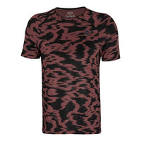 Men's Under Armour RUSH HeatGear Fitted Printing Short Sleeve Red T-Shirt 1351559-688