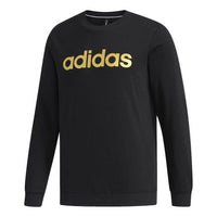 adidas neo Series Logo Printing Round Neck Pullover Black FP7428
