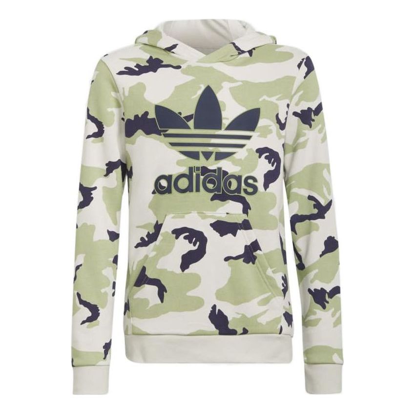 (GS) adidas Camo Hoodie 'Green Black White' HF7449