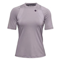 (WMNS) Under Armour Rush Sports Gym Round Neck Short Sleeve Pink 1355583-585