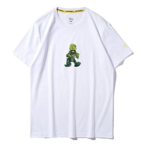 Li-Ning x Disney Cartoon Character Printing Short Sleeve Couple Style White AHSP065-1