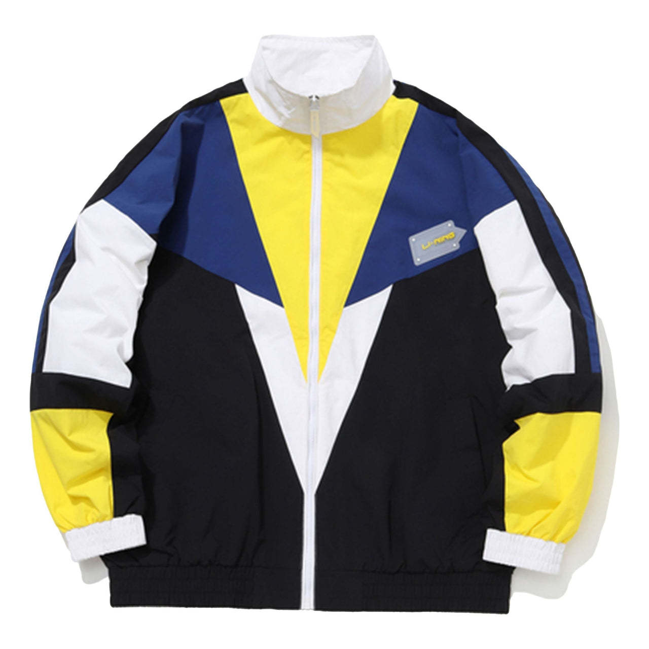 Li-Ning CF Series x Dunhuang Museum Crossover Colorblock Stand Collar Loose Jacket Couple Style Black AJDQ448-3
