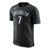 Nike NBA Brooklyn Nets Durant Basketball Sports Printing Round Neck Short Sleeve Black BQ1514-016