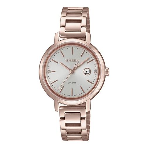 CASIO Waterproof SHEEN Sapphire Crystal Solar Powered Quartz Rose Gold Analog SHS-4525CG-4APR
