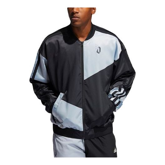 adidas Dame Vis Bom Contrasting Colors Basketball Sports Jacket Black GL7089