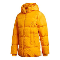 (WMNS) adidas originals Down Puffer Side Stripe Sports Down Jacket Gold Color GD2518