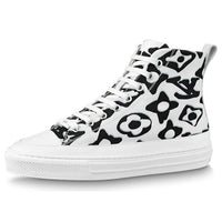 (WMNS) LOUIS VUITTON Stellar Ankle Sneakers 'White with Black Monogram' 1A8CYE