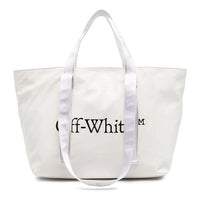 Off-White Canvas Logo Printing Tote White OWNA143R21FAB0010110