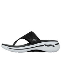 (WMNS) Skechers Go Walk Arch Fit Sandal 'Black White' 140221-BKW