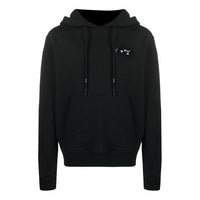 Off-White FW20 Logo Printing Hooded Pullover Men Black OMBB034E20FLE0011001