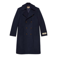 Gucci Felt Wool Coat 'Dark Navy' 761734-Z582J-4080