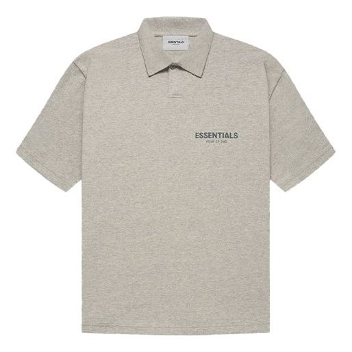 Fear of God Essentials FW21 Polo Shirt 'Dark Heather Oatmeal' FOG-FW21-595