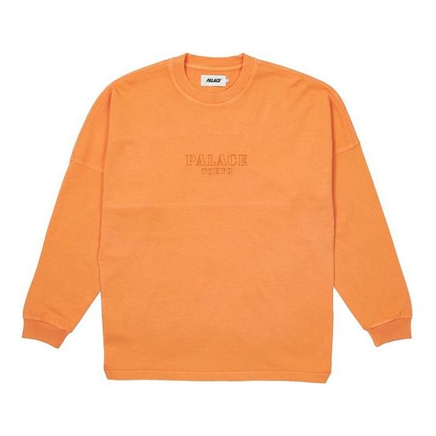 PALACE Drop Shoulder Alphabet Logo Pullover Long Sleeves Unisex Orange P20ES040