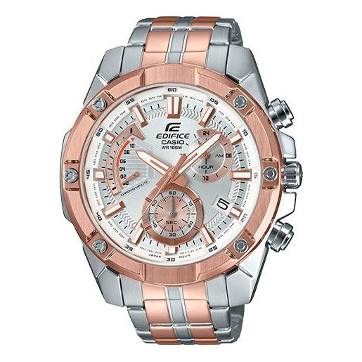 CASIO EDIFICE Waterproof Unisex Mens Rose Gold Analog EFR-559SG-7AQ