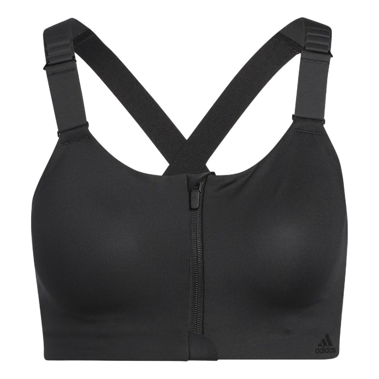(WMNS) adidas Tlrd Impact Luxe Training High-Support Zip Bra Asia Sizing 'Black' HC7497