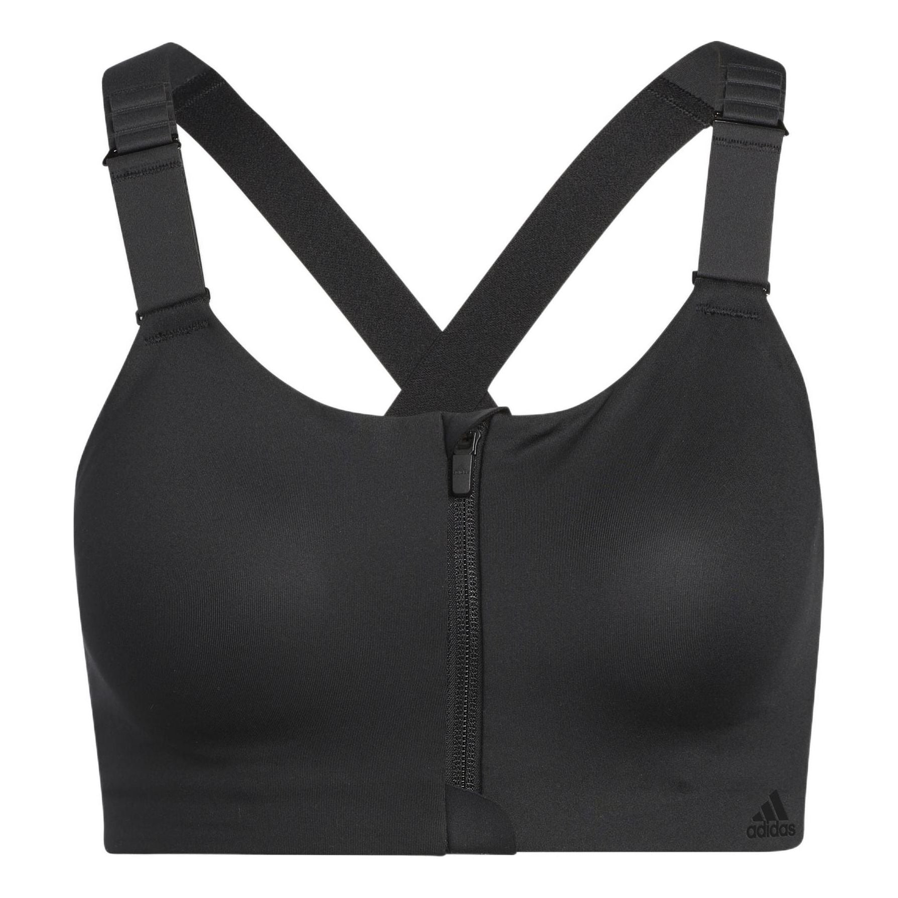 (WMNS) adidas Tlrd Impact Luxe Training High-Support Zip Bra Asia Sizing 'Black' HC7497