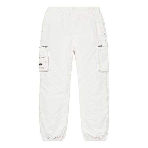 Supreme SS19 Nylon Cargo Pant Casual Jogger Pants White SUP-SS19-10288