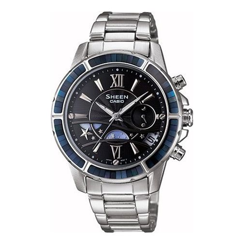 CASIO SHEEN Waterproof Stainless Steel Strap Black Analog SHE-5514D-1ADR