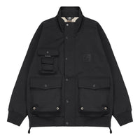 New Balance Multiple Pockets Cargo Windproof Sports Logo Jacket Black AMJ13384-BK