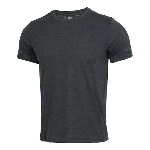adidas Reflective Breathable Training Sports Short Sleeve Black Gray EI6388