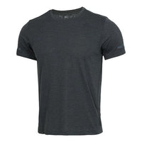 adidas Reflective Breathable Training Sports Short Sleeve Black Gray EI6388