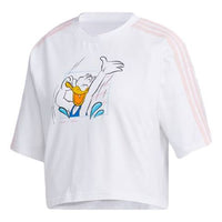 (WMNS) adidas neo Donald Duck Sports Short Sleeve White GJ5650