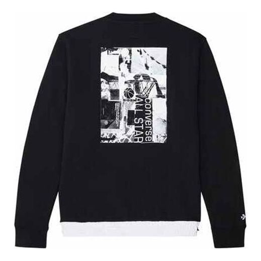 Converse Mixing Round-neck Sweater Men Black 10019975-A03