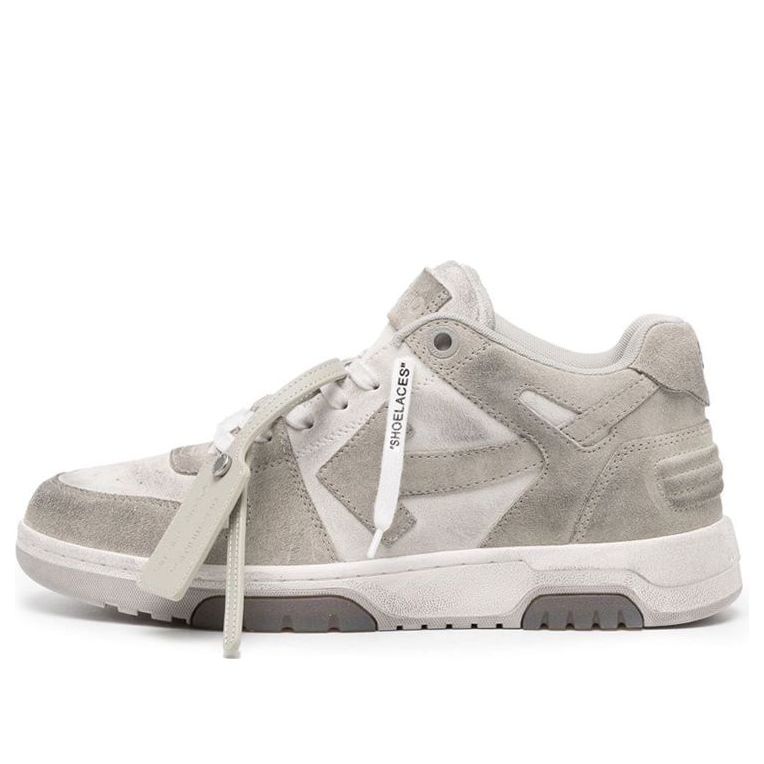 Off-White Out Of Office Vintage Leather 'Grey White' OMIA189F22LEA0120109