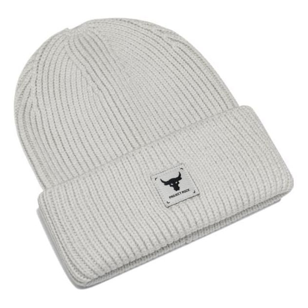 Under Armour Project Rock Beanie Hat 'White Navy' 1380009-114