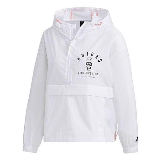 (WMNS) adidas PANDA ANORAK Sports Jacket White GL5630